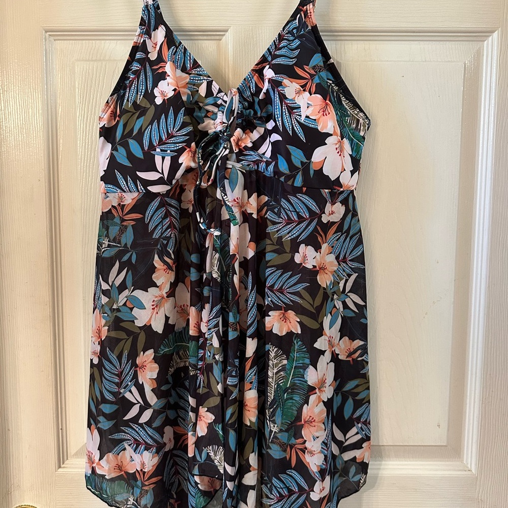 Swimsuit Floral Print -Size Large